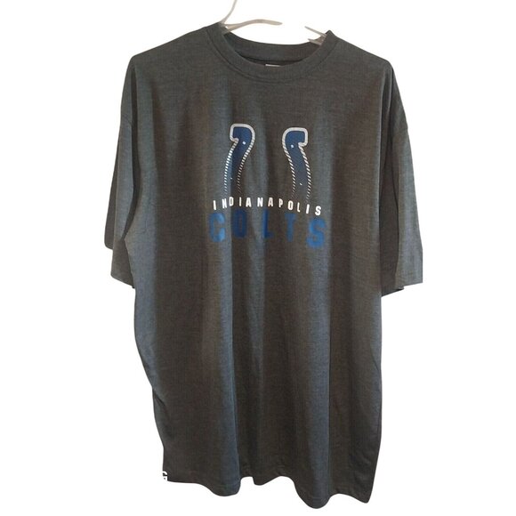 Indianapolis Colts NFL Team Apparel Gray T-Shirt 2XLT 60% Cotton 40% Polyester - Picture 1 of 7